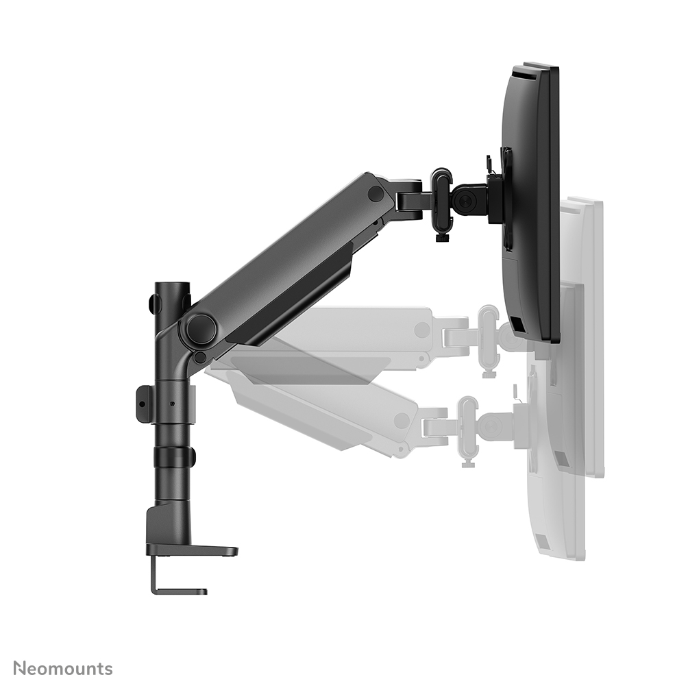 Neomounts DS65S-950BL2 Brazo de monitor 24-34" - resorte de gas - Topfix - multi ajustable - Tope-a-180°